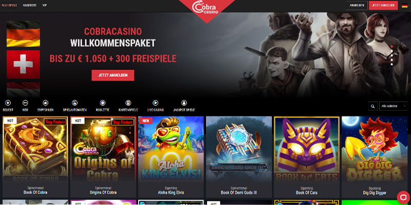 Cobra Casino Bonus Code